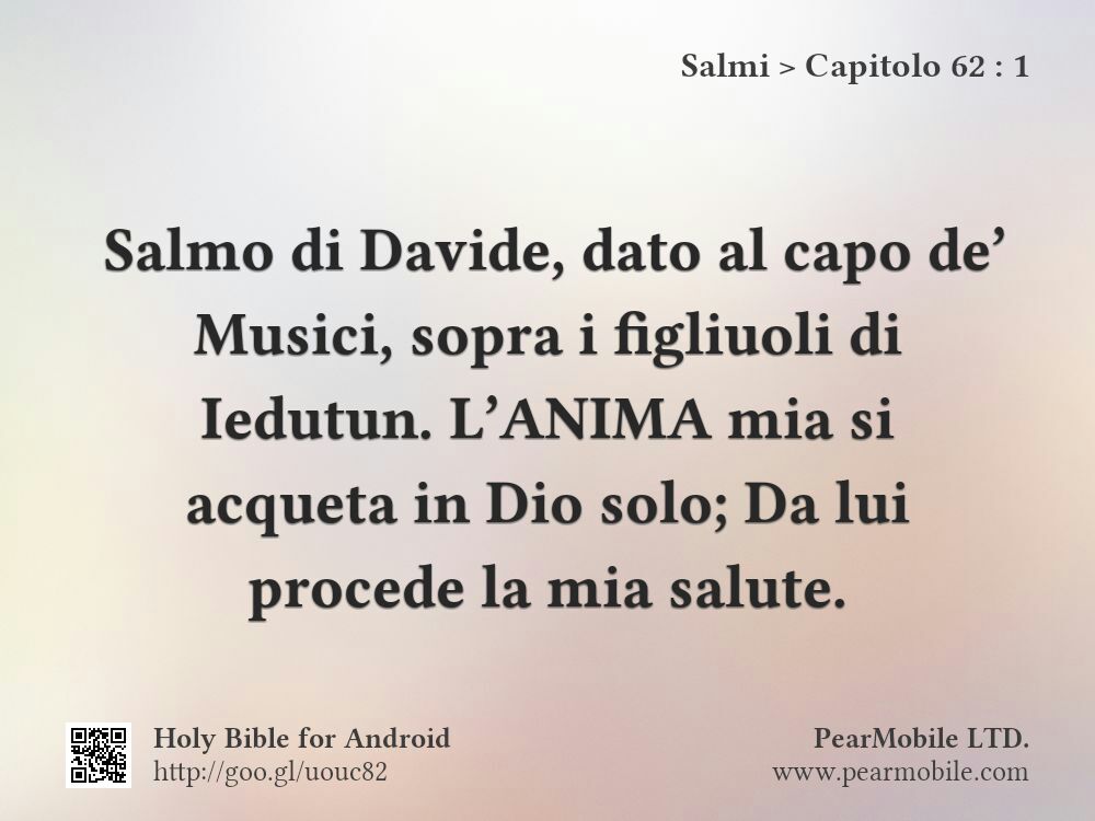 Salmi, Capitolo 62:1